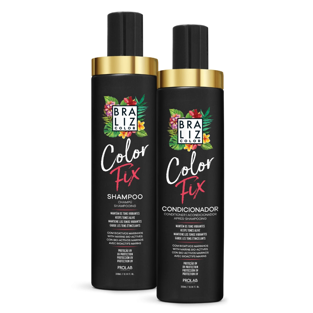 BRALIZ COLOR - KIT COLOR FIX SHAMPOO + CONDITIONER - 300ML FS Cosmetics