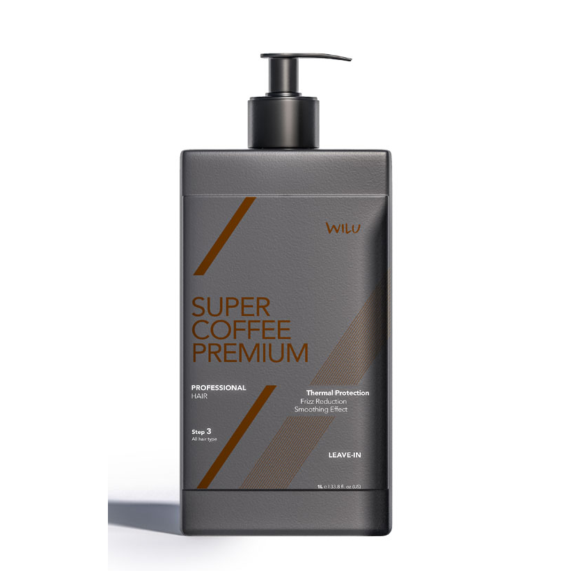 SUPER COFFEE PREMIUM KERATIN - PROFESSIONAL LEAVE-IN 1L (Step 3)